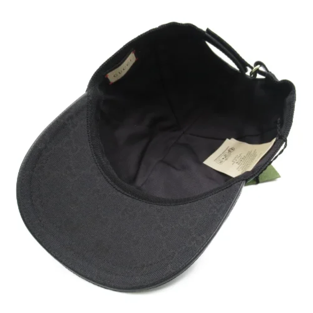 Gucci Vintage Pre-owned Canvas hats Black Dames