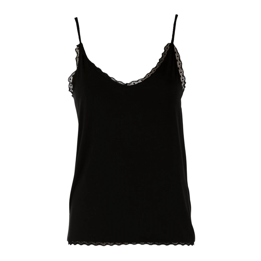 Fracomina Zwarte zomer tanktop voor vrouwen Black Dames