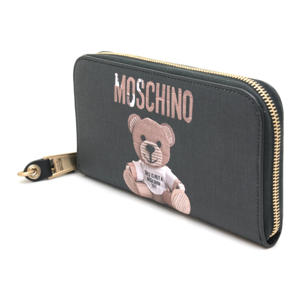 Moschino Zwarte Portemonnee voor Mannen en Vrouwen Black Dames