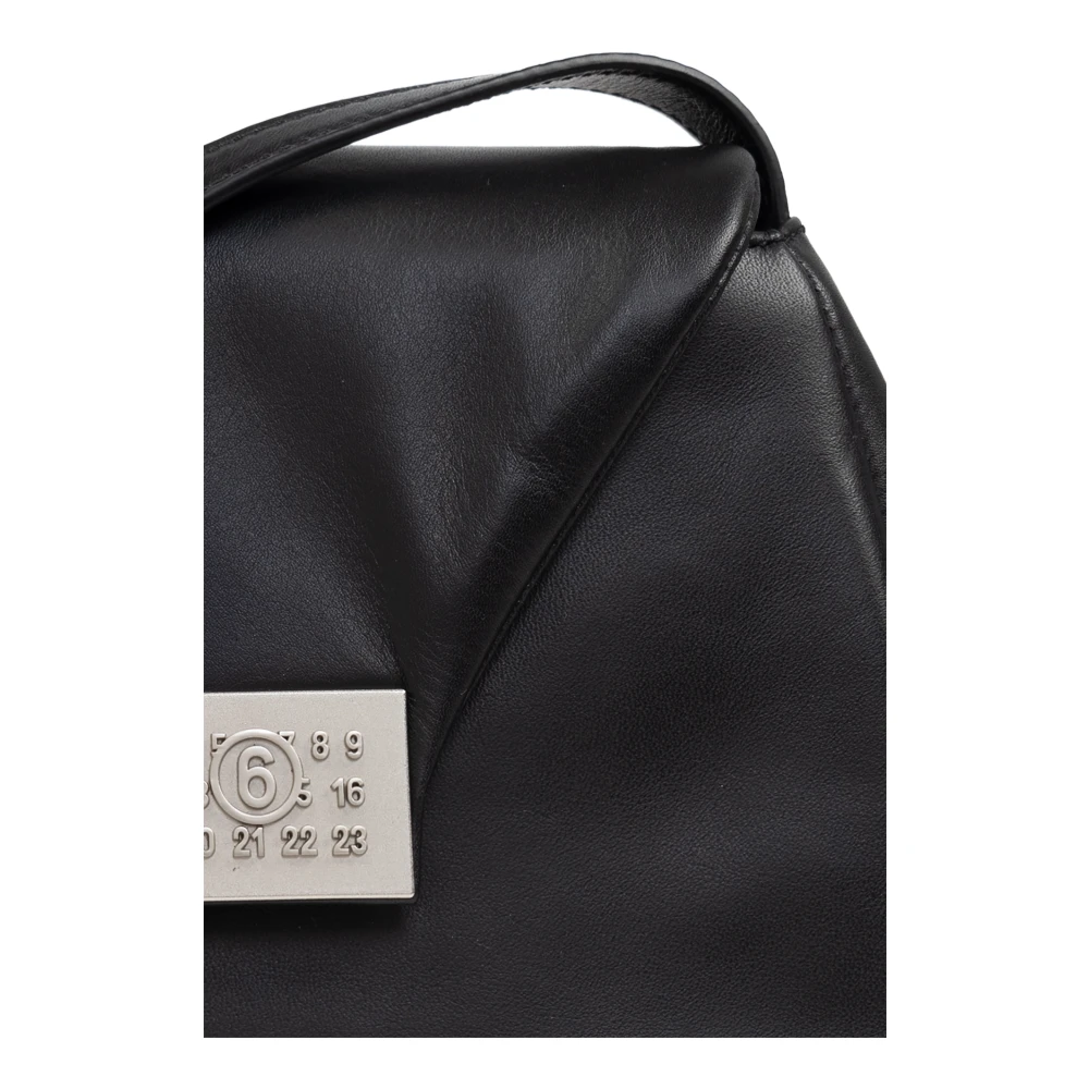 MM6 Maison Margiela Schoudertas met logoplaatje Black Dames