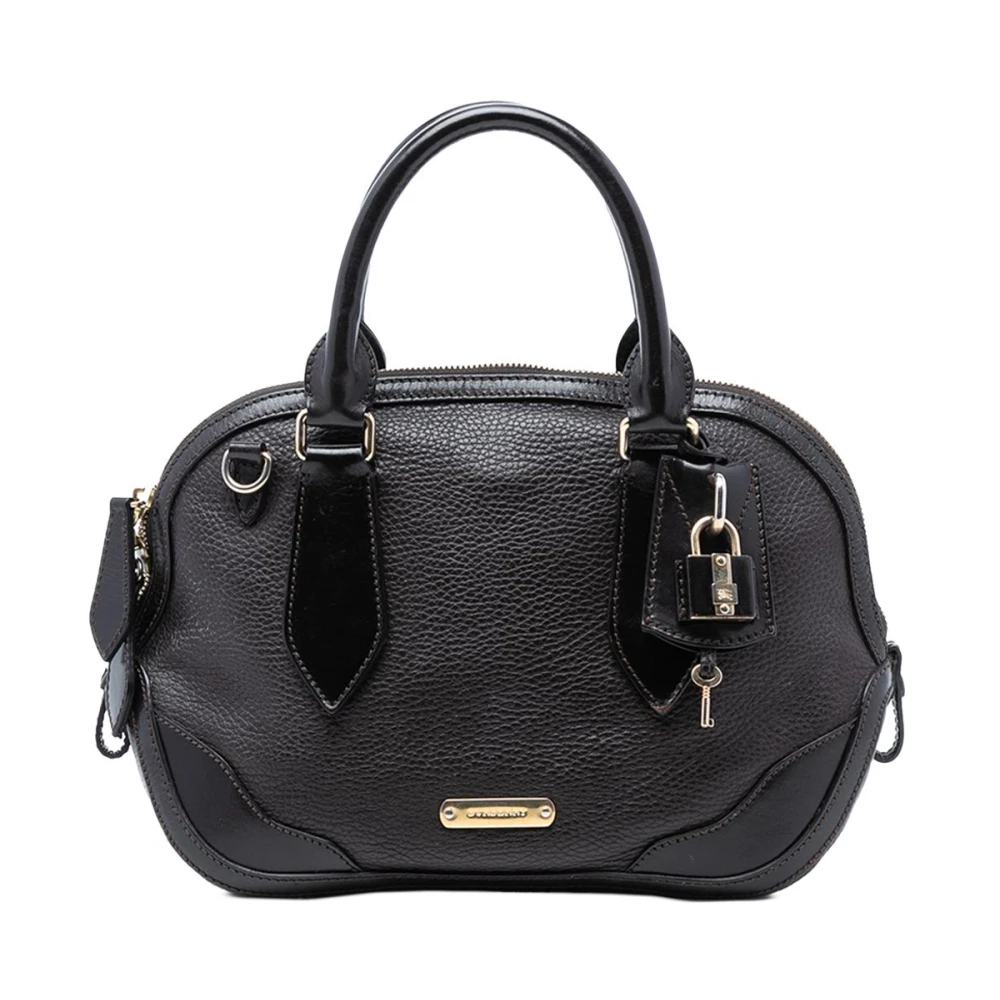 Burberry Vintage Women's Brown Pre-Owned Leather Satchel