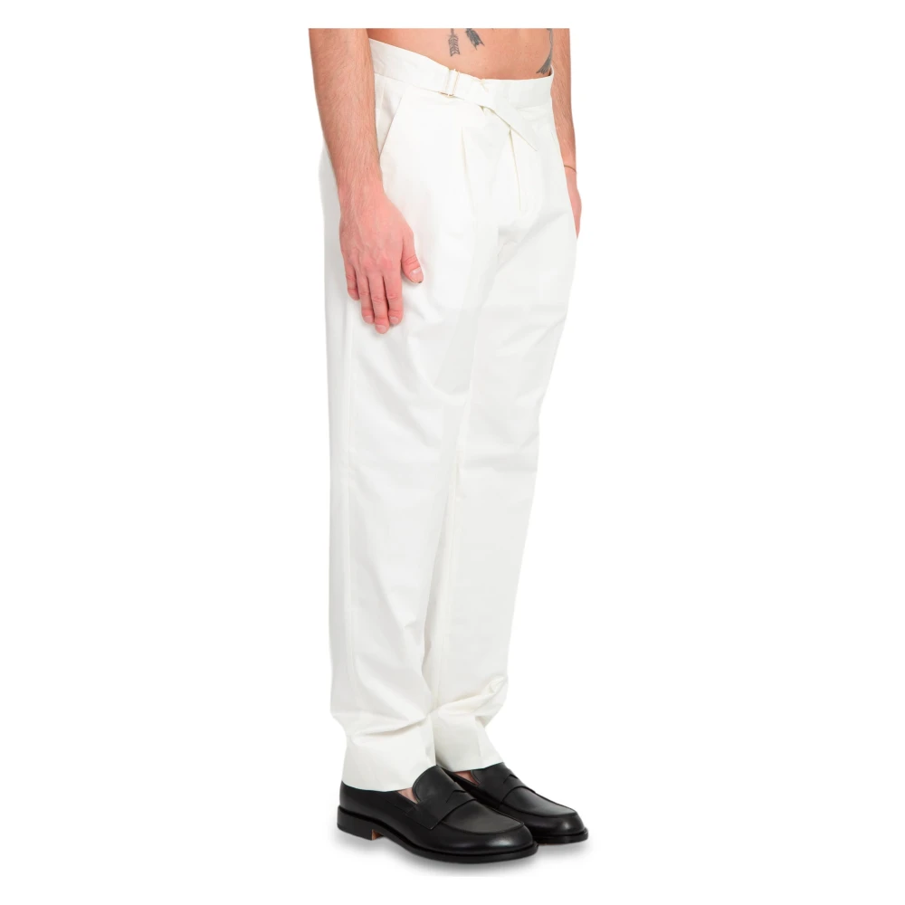 Briglia Katoenen Riem Broek met Piccadilly Stijl White Heren