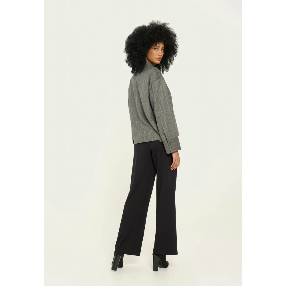 Vicario Cinque Geruite Flanellen Shirt Susanna Stijl Gray Dames