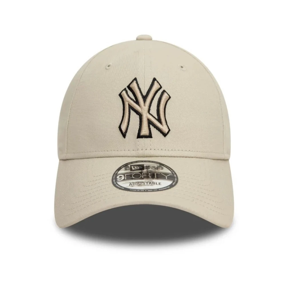 new era Team Outline Baseballpet Beige Dames