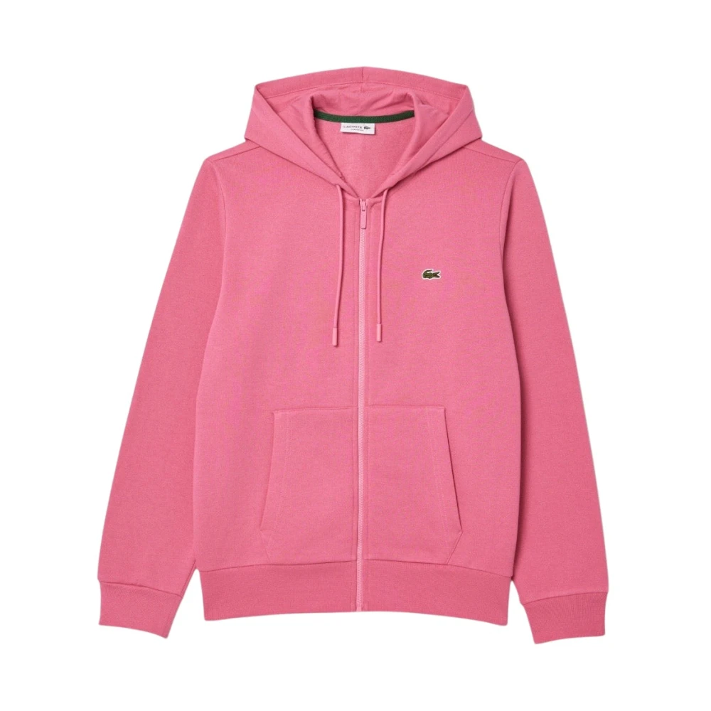 Lacoste Roze Zip-Up Hoodie Moderne Stijl Pink Heren