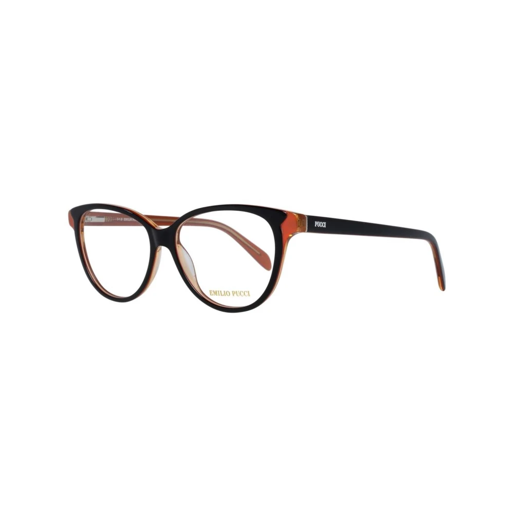EMILIO PUCCI Zwarte plastic optische monturen met veerscharnier Black Dames