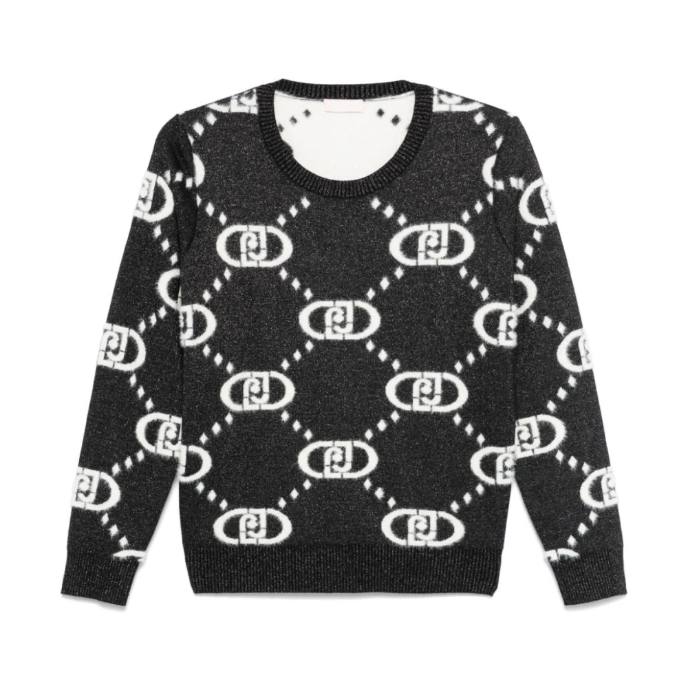 Liu Jo Gunmetal Grey Gebreide Trui Gray Dames