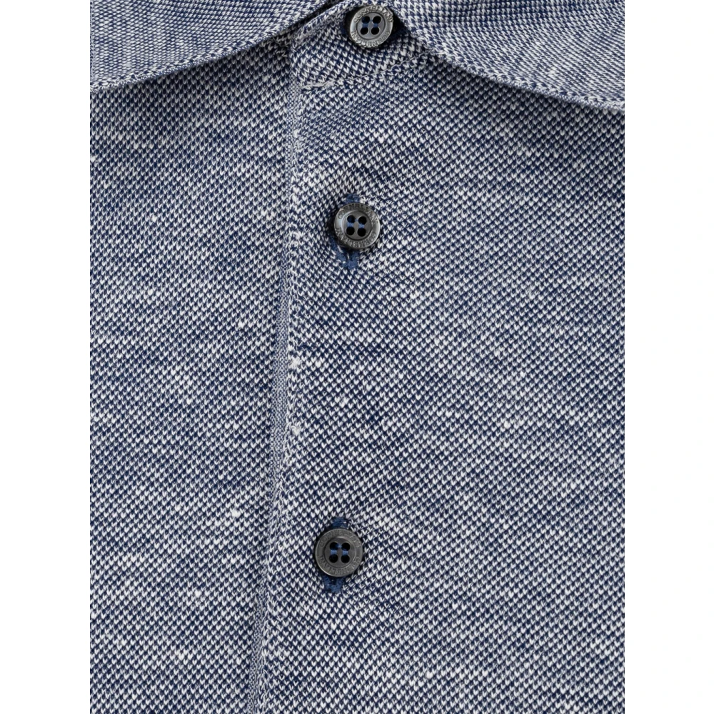 Corneliani Grijze Polo met korte mouwen Gray Heren