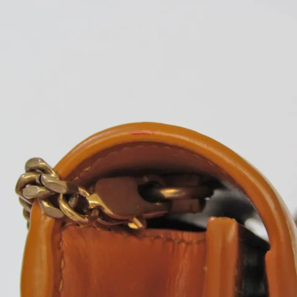 Yves Saint Laurent Vintage Pre-owned Leather wallets Orange Dames