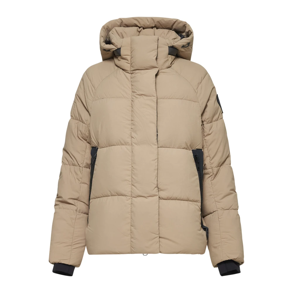 Canada Goose Gewatteerde Parka met Hoge Kraag Beige Dames