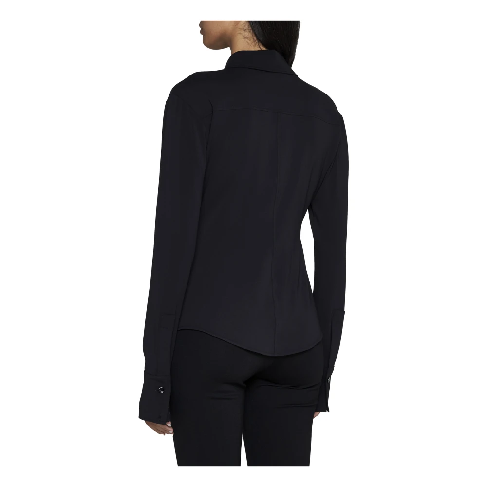 The Attico Zwarte Elton Shirt Black Dames