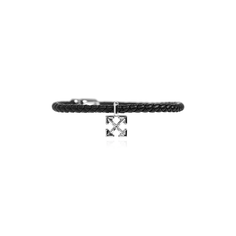 Off-White Arrow Leather Bracelet - Man T-Shirts Grey S - Immagine 2