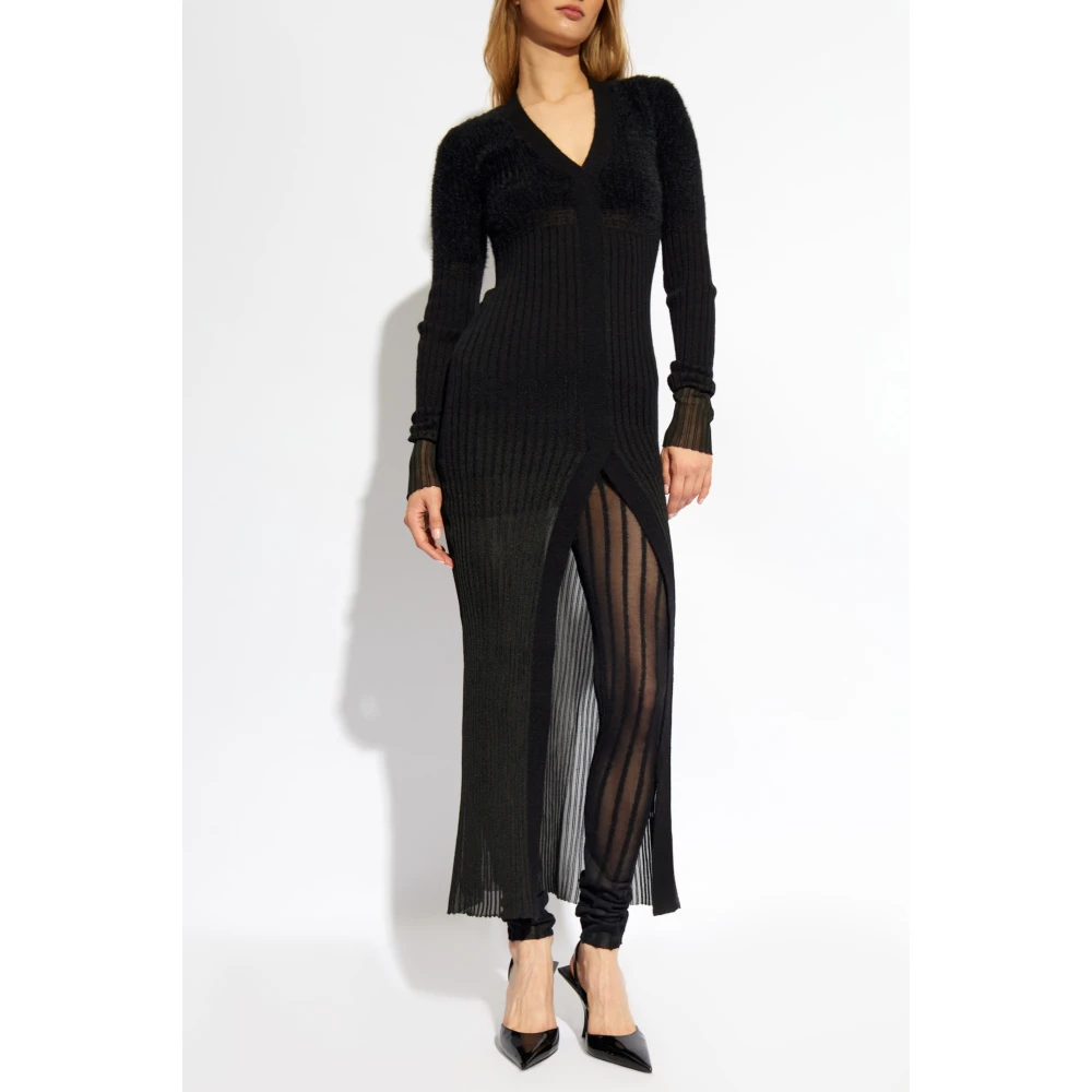 The Attico Versleten Jurk Black Dames