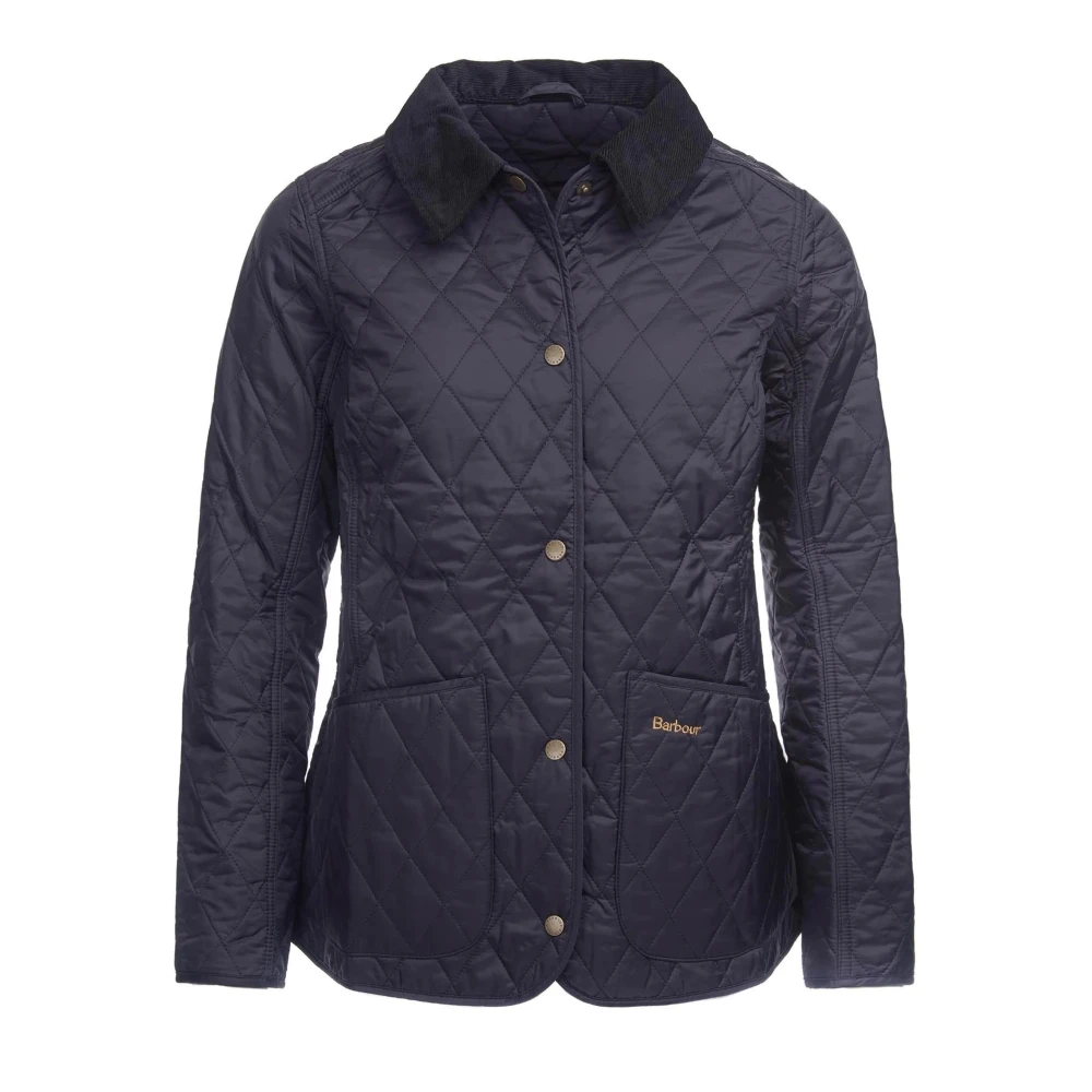Barbour Gewatteerde jas met fluwelen kraag Black Dames