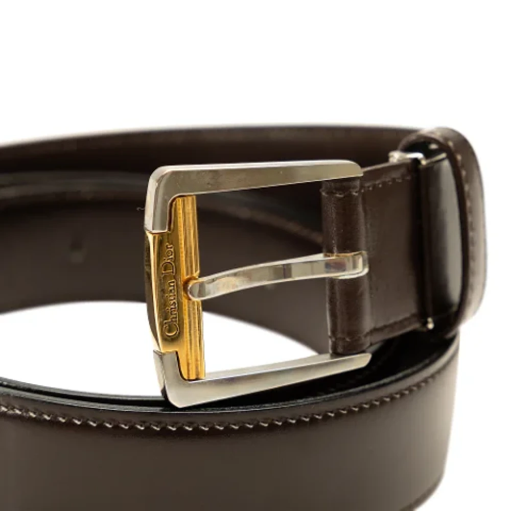 Dior Vintage Pre-owned Leather belts Brown Dames