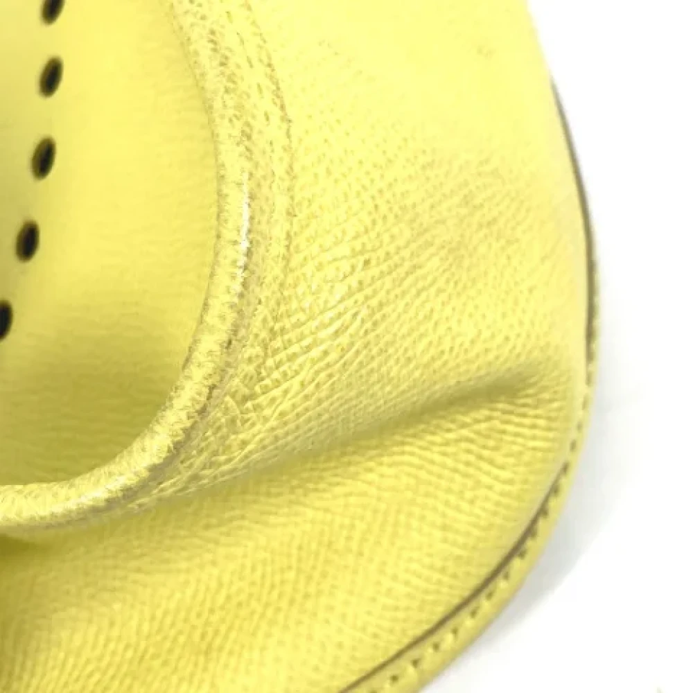 Hermès Vintage Pre-owned Leather crossbody-bags Yellow Dames