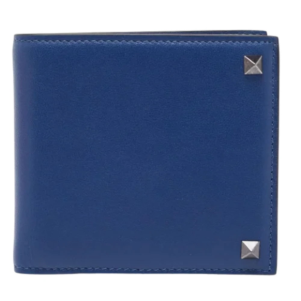 Valentino Vintage Pre-owned Leather wallets Blue Dames
