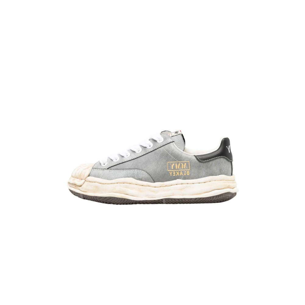 Mihara Yasuhiro Leren Blakey Sneakers met Rubberen Zool Heren Schoenen Zwart