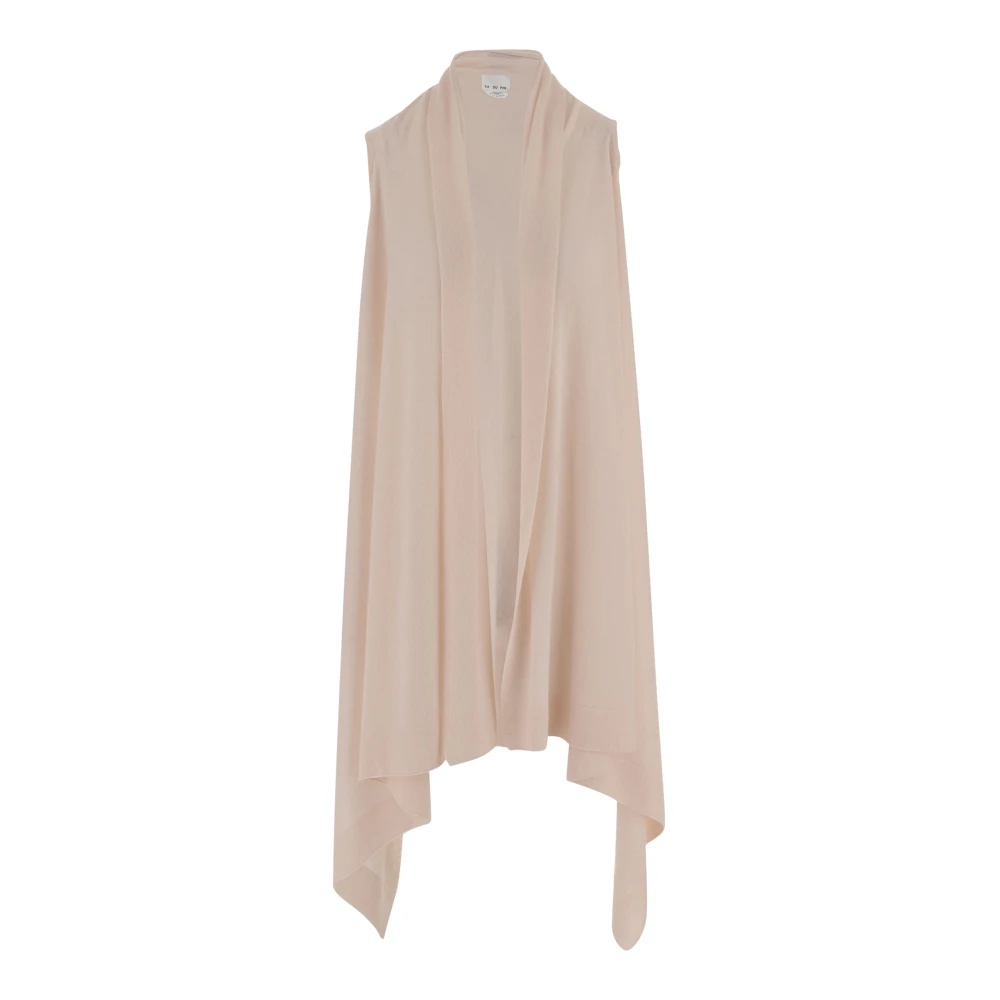 Sa Su Phi, Cardigans, female, Pink, Size: XL Long Cashmere and Silk Knit