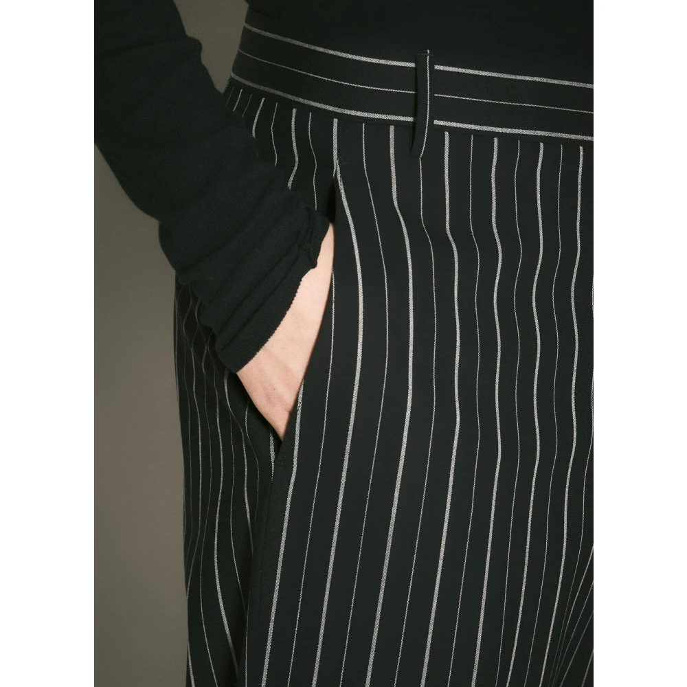 Vivienne Westwood Gestreepte Wol Cropped Broek Black Heren
