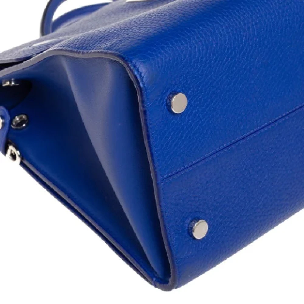 Dior Vintage Pre-owned Leather totes Blue Dames