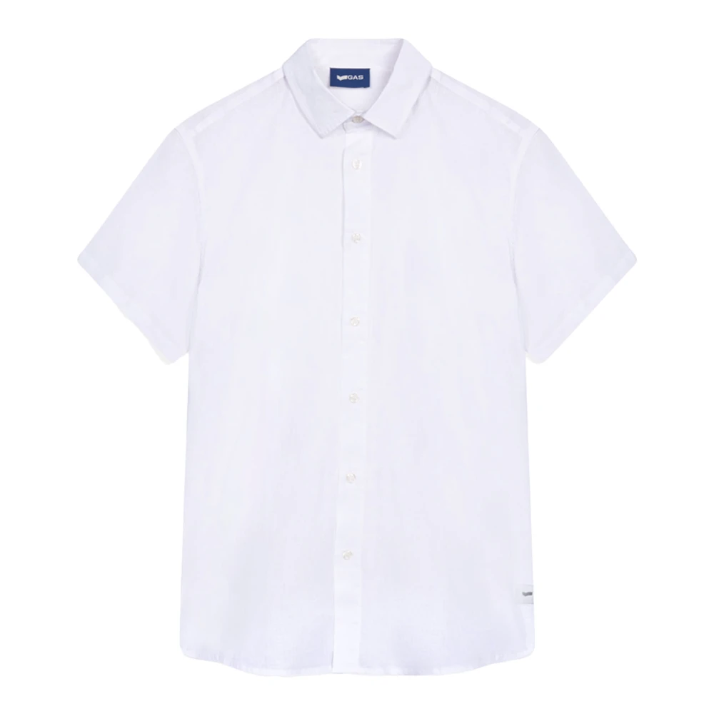 GAS Heren Overhemd Klassieke Moderne Stijl White Heren