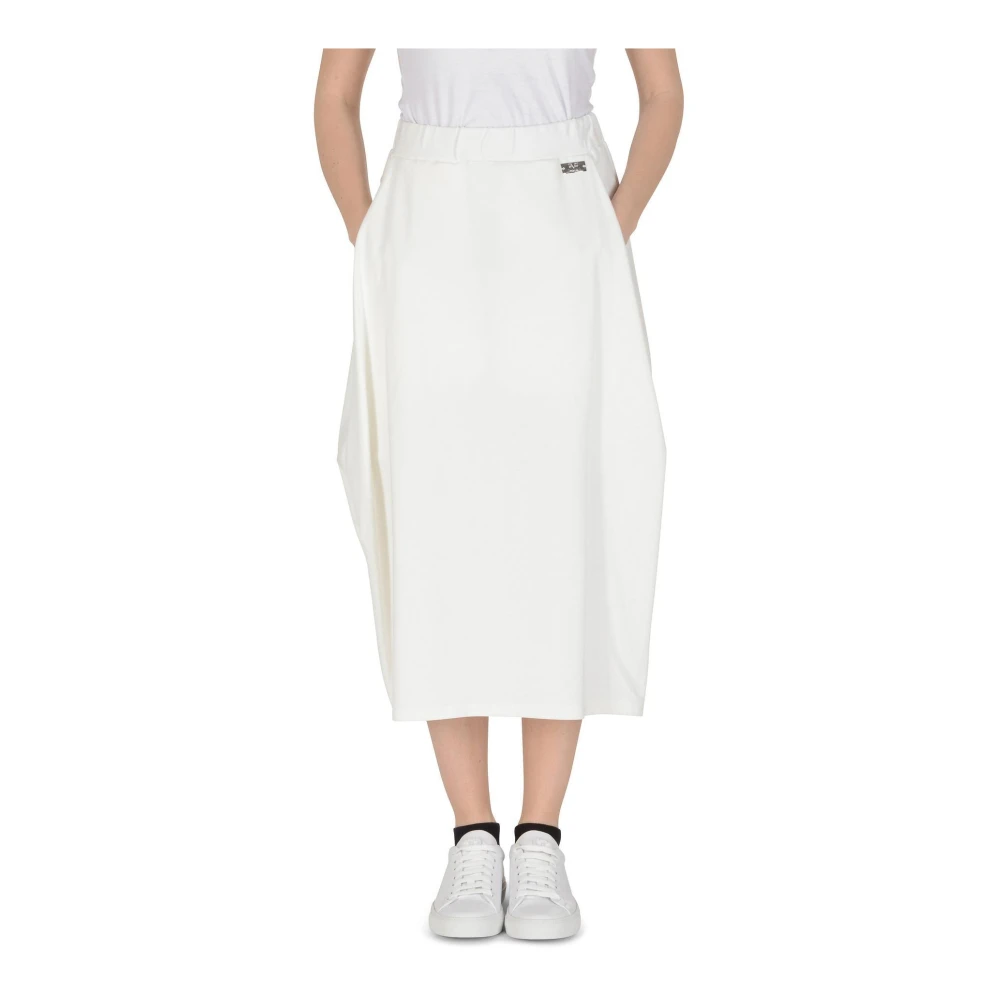 19v69 Italia Elegante A-Lijn Rok Wit White Dames