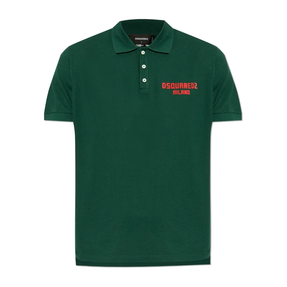 Dsquared2 Polo met logo Green Heren