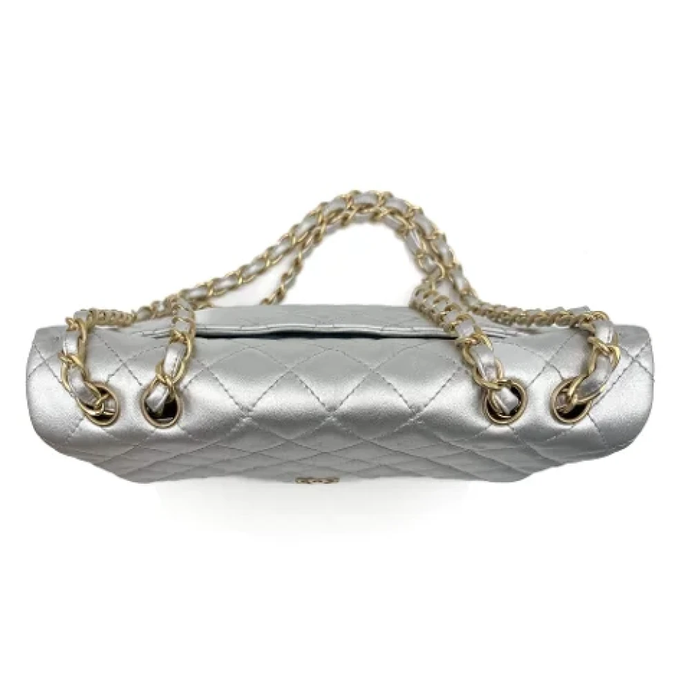 Chanel Vintage Pre-owned Leather chanel-bags Gray Dames