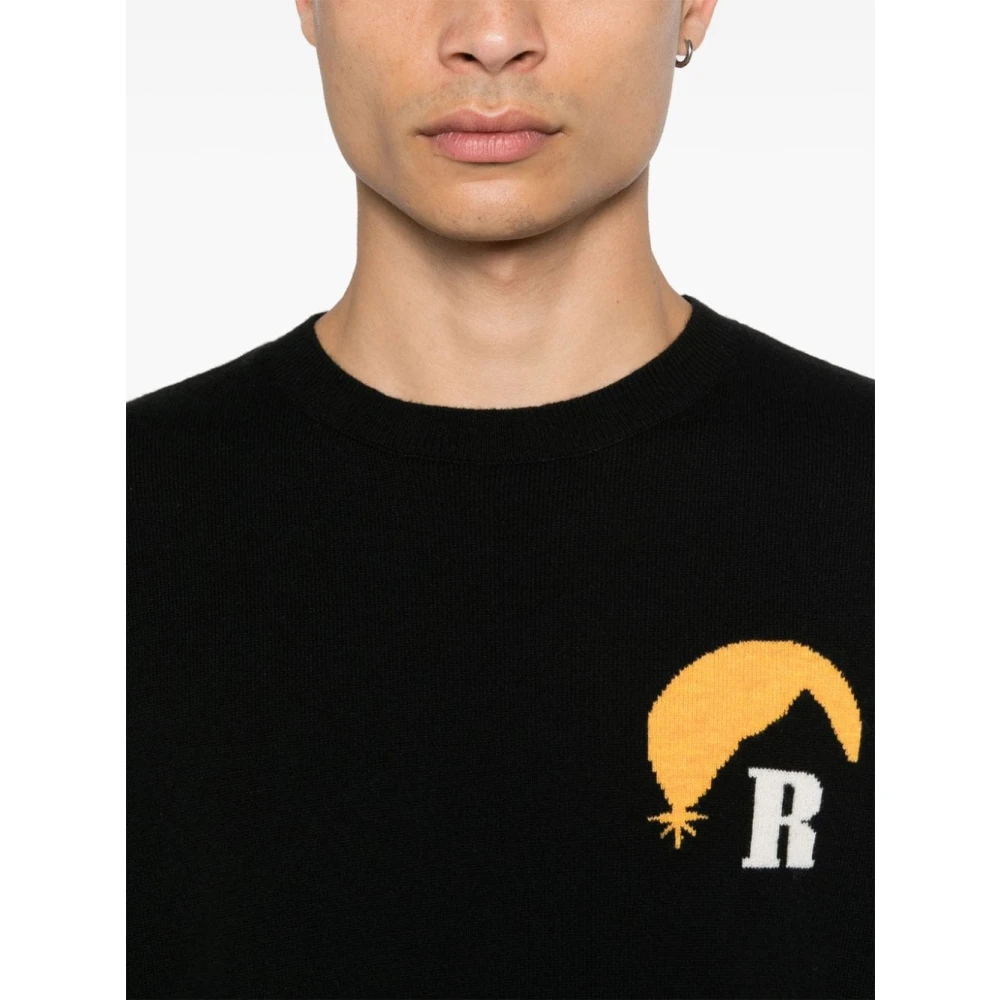 Rhude Moonlight Logo Gebreide Trui Black Heren