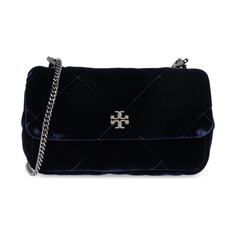Tory Burch Blå Kira Diamond Mini Axelväska