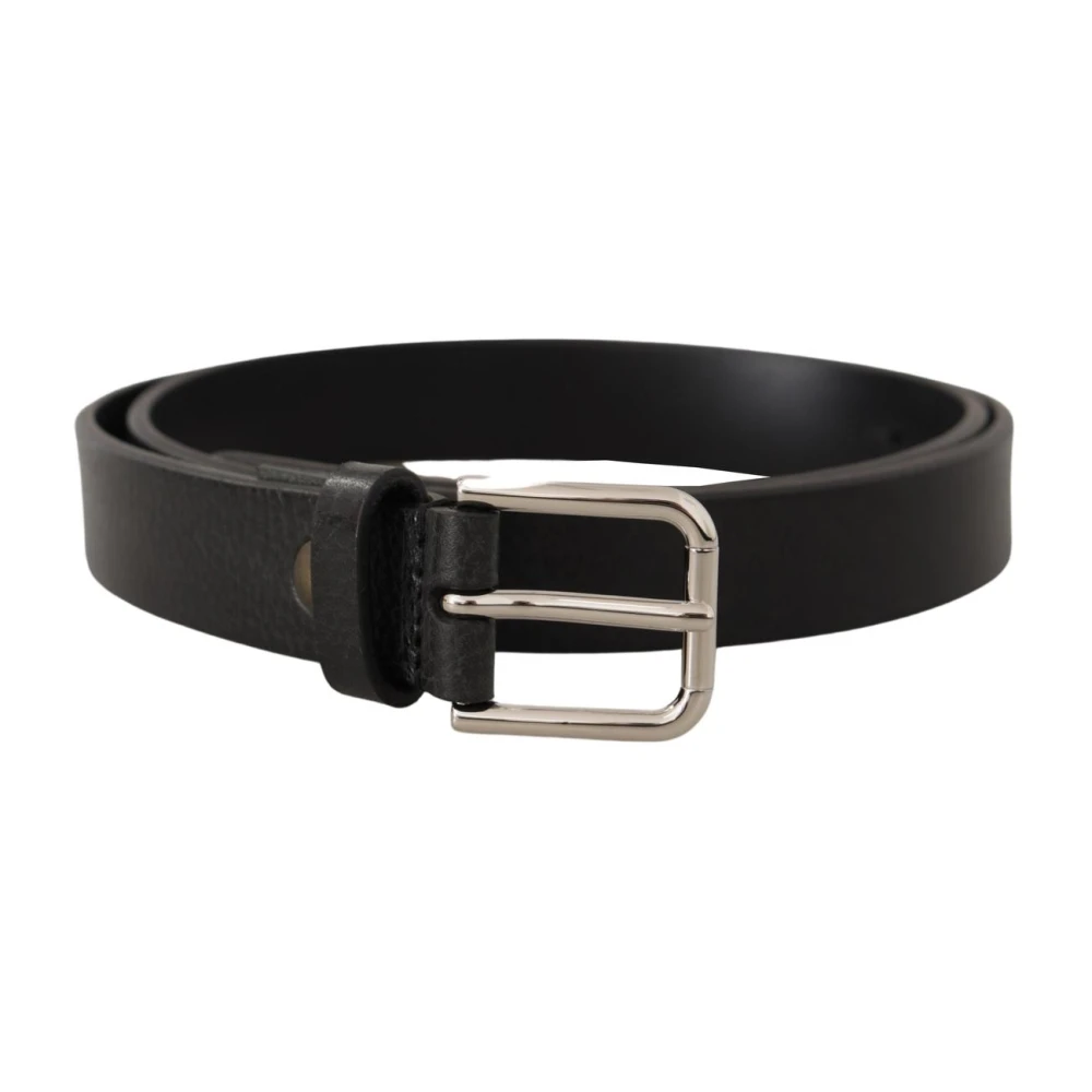 Dolce & Gabbana Mannelijk Zwart Accessoires Heren, One Size, Leer, Leren Riem Klassieke Stijl