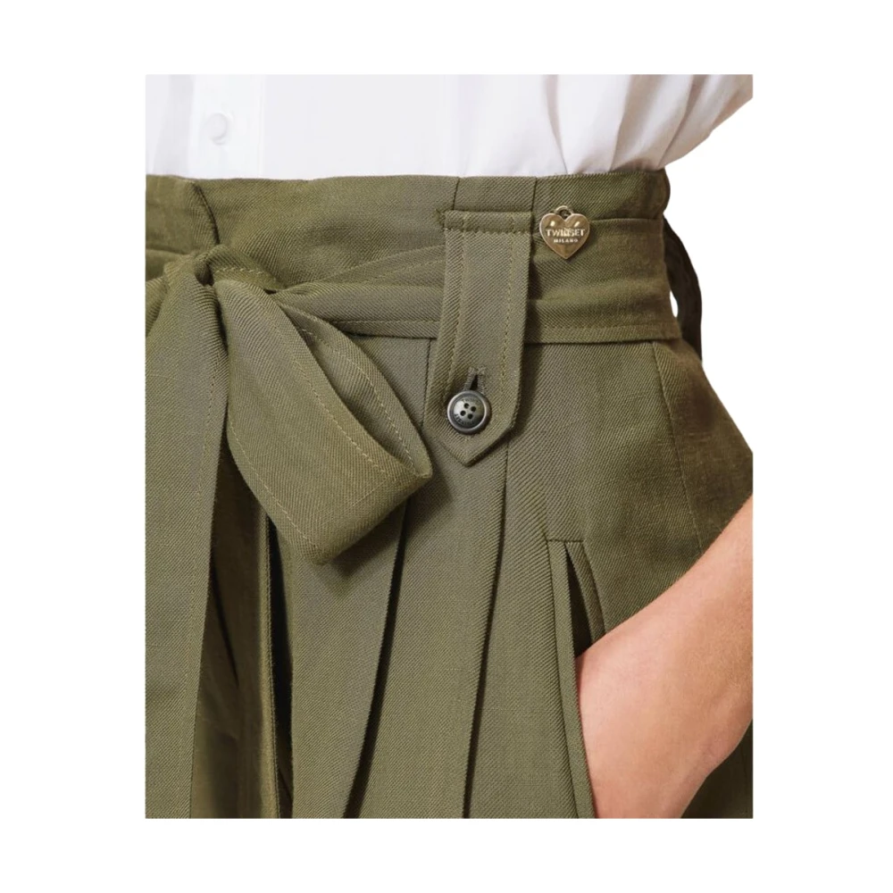 Twinset Stijlvolle Shorts voor Vrouwen Green Dames