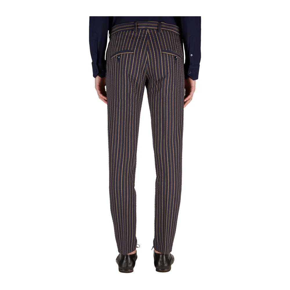 Daniele Alessandrini Katoenen Gestreepte Broek Multicolor Heren