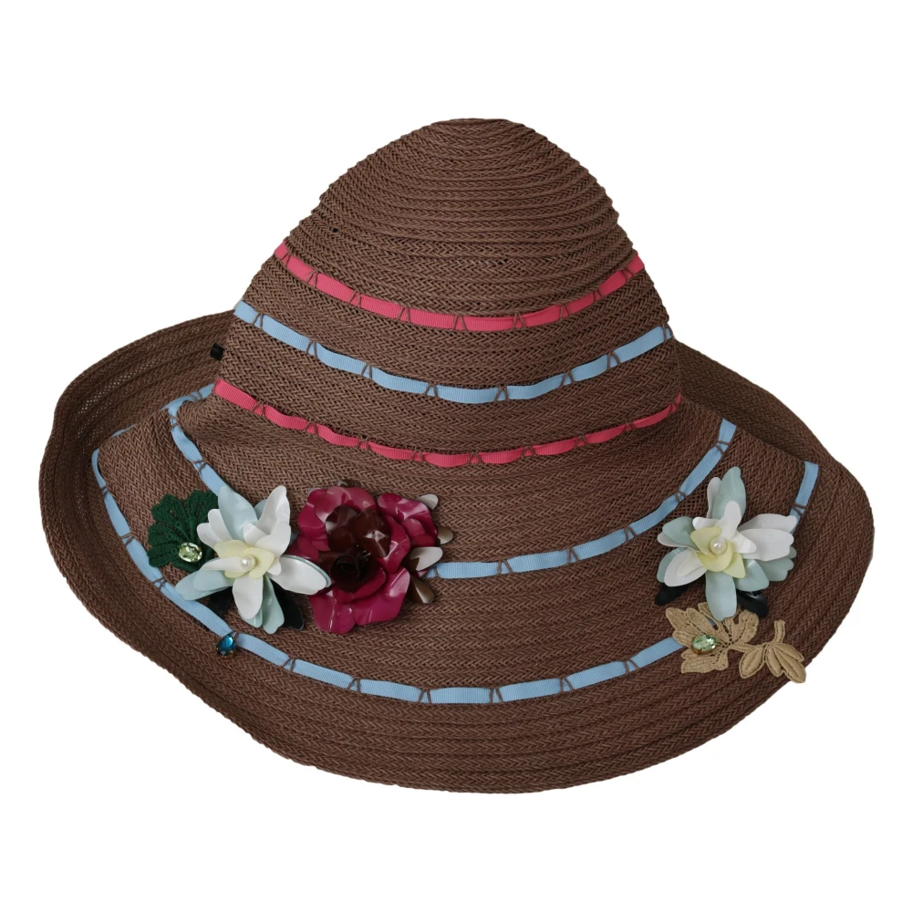 Dolce & Gabbana Unisex Brown Floppy Straw Hat