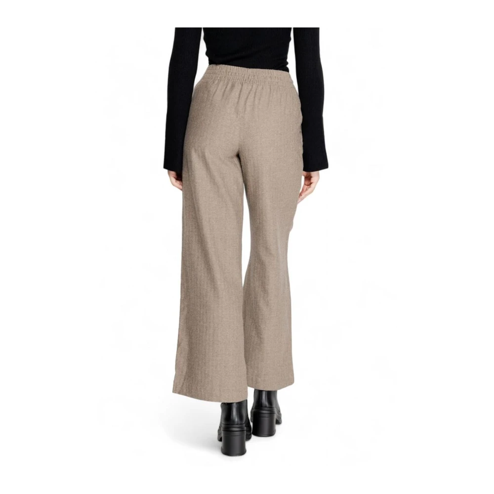 Jacqueline de Yong Bruine Katoenmix Jeans & Broeken Brown Dames