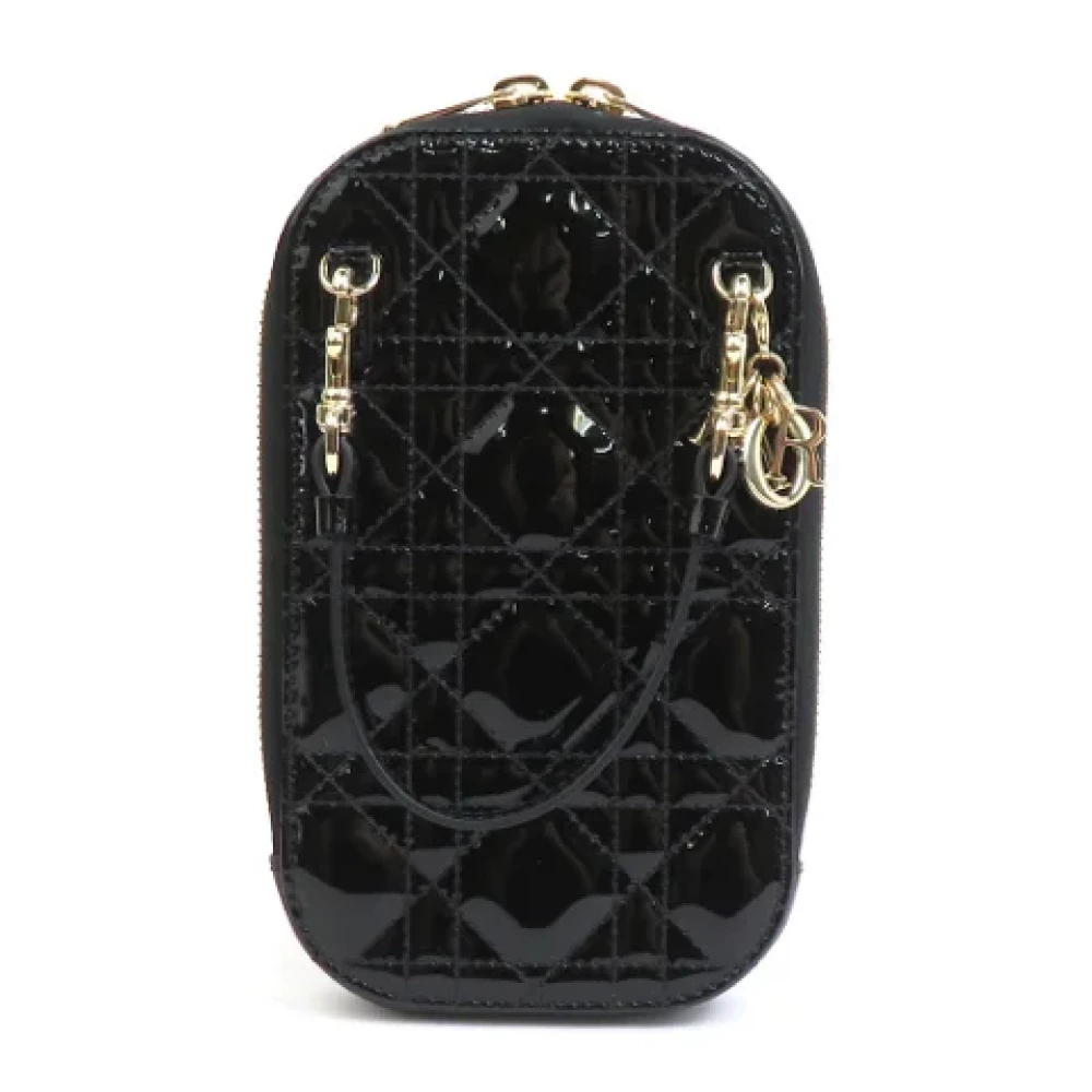 Dior Vintage Pre-owned Leather wallets Black Dames