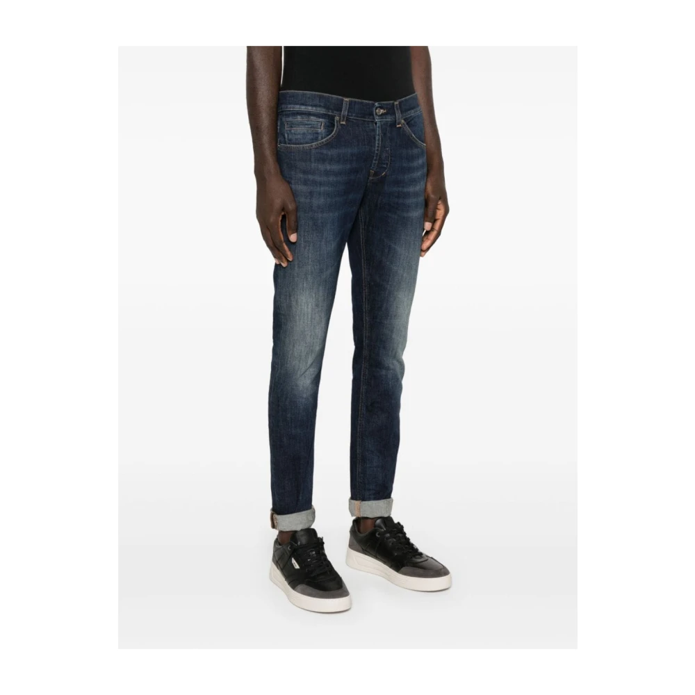 Dondup Blauwe Denim Broek Slim Fit Blue Heren