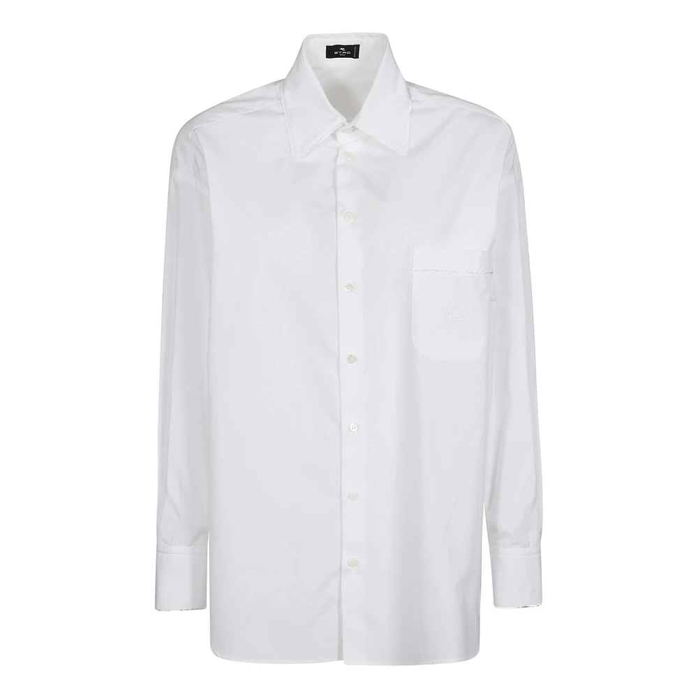 ETRO Casual Katoenen Overhemd White Dames