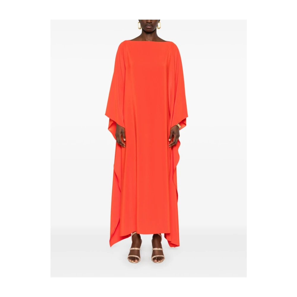 Gianluca Capannolo Oranje Bootnek Kaftan Jurk Orange Dames