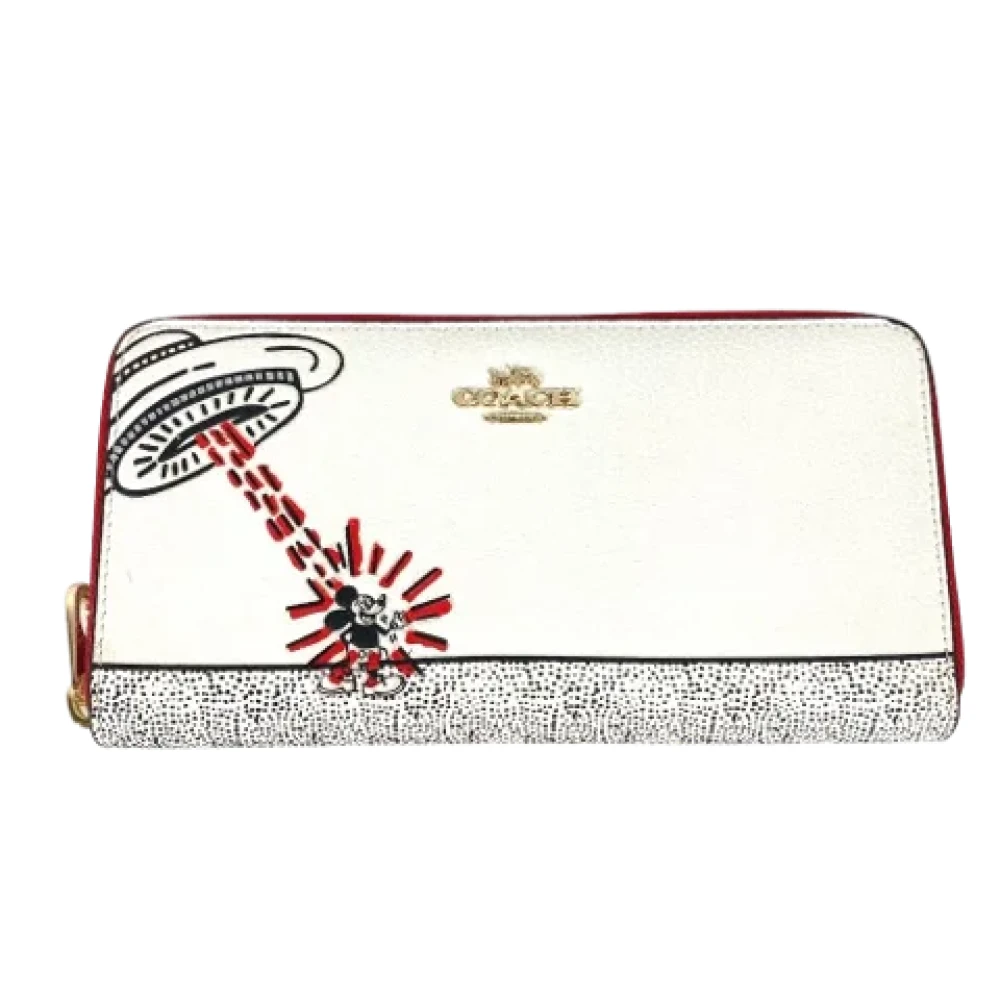 Coach Pre-owned Leather wallets White Dames