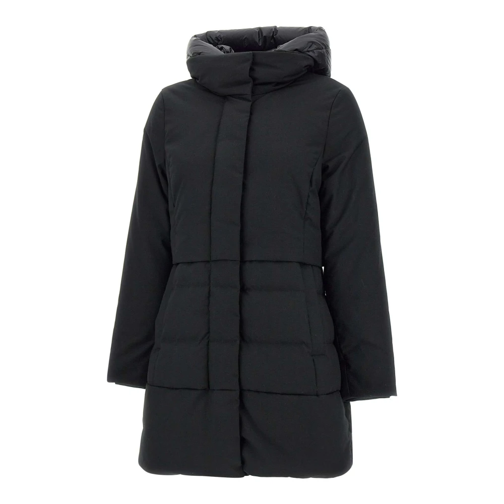Woolrich Zwarte Parka Luxe 2-in-1 Jas Black Dames