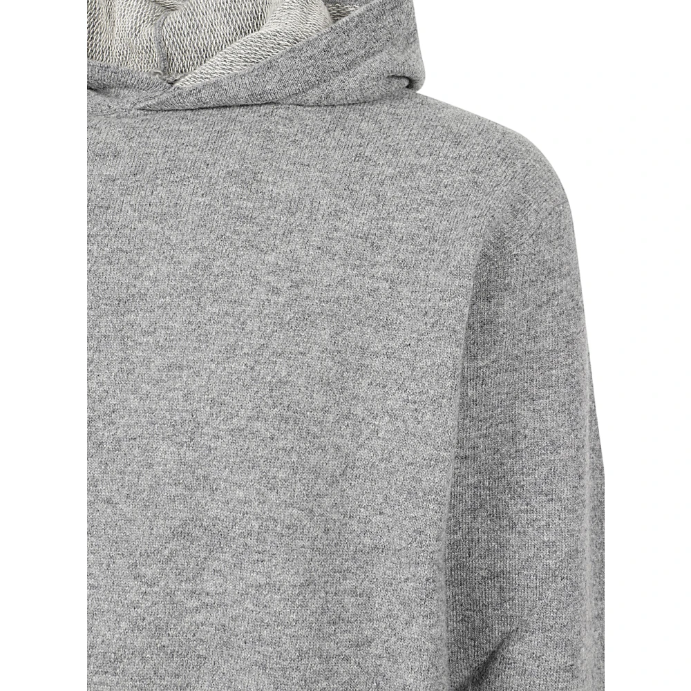 Daniele Fiesoli Merino en katoen hoodie trui Gray Heren