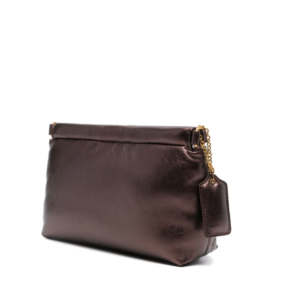 Liu Jo Bruine Eco-Leren Schoudertas met Strass Brown Dames