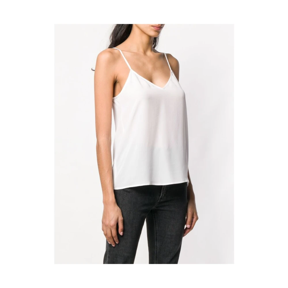 Equipment Zijden V-hals Camisole Top White Dames