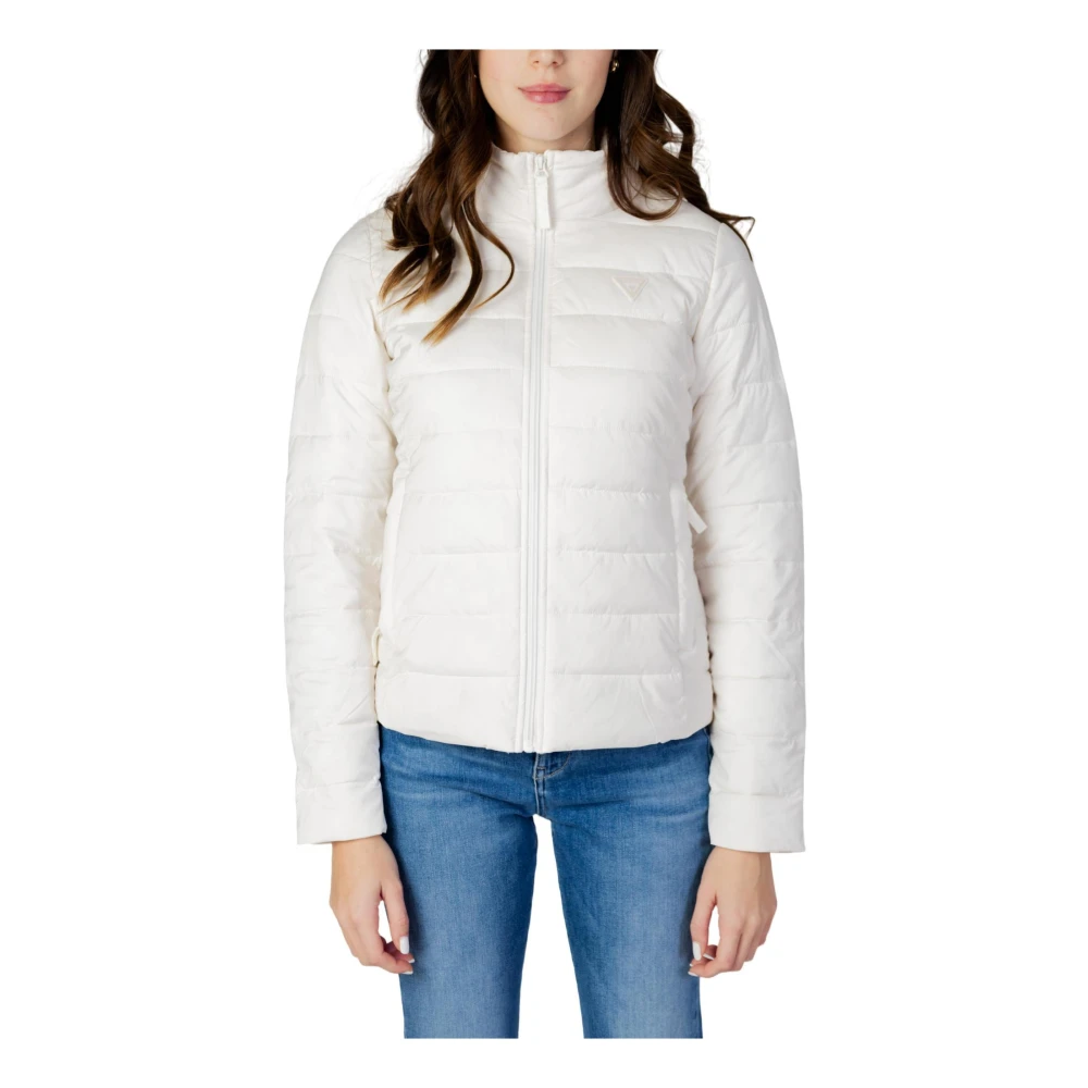 Guess Solid Diann Puffer Jas White Dames