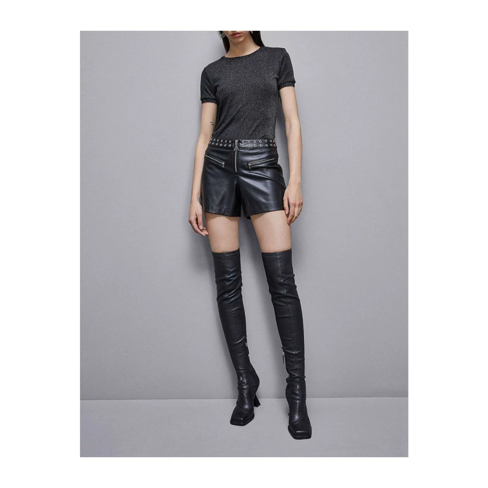 PATRIZIA PEPE Essentiële korte mouw top Black Dames