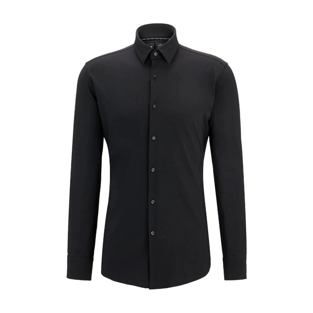 Boss Black Elegante Zwarte Overhemd Hank Kent Black Heren