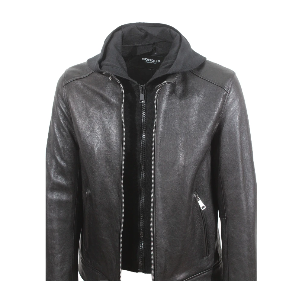 Dondup Zwarte Lamsvacht Ritsjas Black Heren