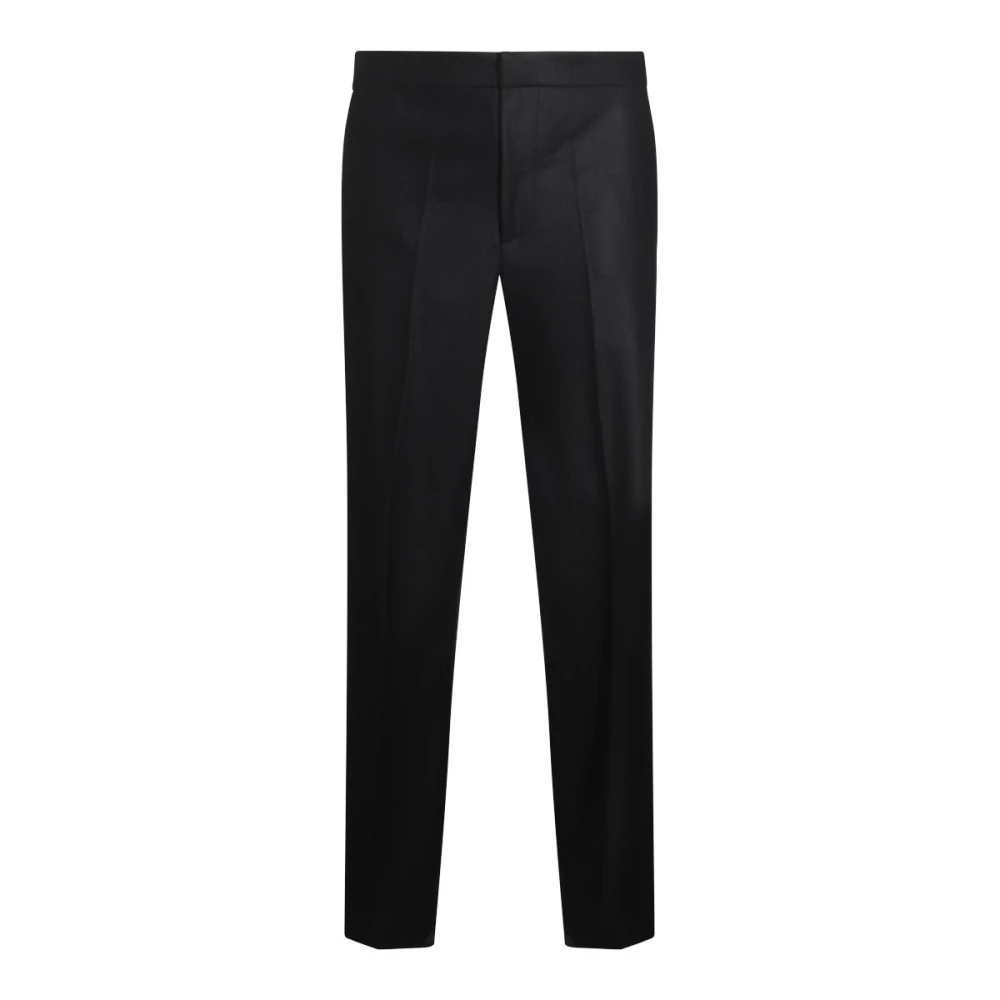 Jil Sander Zwarte wollen broek met ritszakken Black Heren
